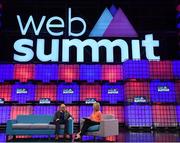 3 November 2015; John Petter, CEO, BT Consumer, in conversation with Caroline Hyde, Business Correspondent, Bloomberg, on the Centre Stage during Day 1 of the 2015 Web Summit in the RDS, Dublin, Ireland. Picture credit: Stephen McCarthy / SPORTSFILE / Web Summit