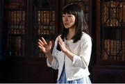 4 November 2015; Marie Kondo, Author and Organising Consultant, Marie Kondo, on the Society Stage during Day 2 of the 2015 Web Summit in the RDS, Dublin, Ireland. Picture credit: Diarmuid Greene / SPORTSFILE / Web Summit