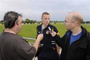 6 July 2009; Antrim's Paddy Cunningham is interviewed during a press night ahead of their Ulster Football Final on Sunday July 19th. Antrim football squad press evening, Creggan, Co. Antrim. Picture credit: Oliver McVeigh / SPORTSFILE
