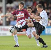 17 July 2009; Cian McBrien, Galway United, in action against Tiernan Mulvnna, Dundalk. League of Ireland Premier Division, Galway United v Dundalk, Terryland Park, Galway. Picture credit: Ray Ryan / SPORTSFILE