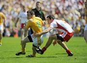 19 July 2009; Michael McCann, Antrim, in action against Justin McMahon, Tyrone. GAA Football Ulster Senior Championship Final, Tyrone v Antrim, St Tighearnach's Park, Clones, Co. Monaghan. Picture credit: Oliver McVeigh / SPORTSFILE