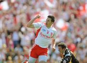 19 July 2009; Tyrone's Sean Cavanagh celebrates scoring his side's first goal. GAA Football Ulster Senior Championship Final, Tyrone v Antrim, St Tighearnach's Park, Clones, Co. Monaghan. Picture credit: Brian Lawless / SPORTSFILE