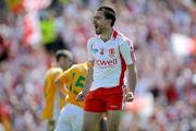 19 July 2009; Tyrone's Ryan McMenamin celebrates scoring his side's first point. GAA Football Ulster Senior Championship Final, Tyrone v Antrim, St Tighearnach's Park, Clones, Co. Monaghan. Picture credit: Brian Lawless / SPORTSFILE