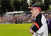 19 July 2009; Tyrone manager Mickey Harte beforethe final whistle. GAA Football Ulster Senior Championship Final, Tyrone v Antrim, St Tighearnach's Park, Clones, Co. Monaghan. Picture credit: Oliver McVeigh / SPORTSFILE