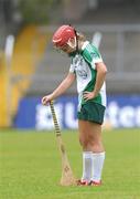 18 July 2009; A dejected Aoifa Sheehan, Limerick, at the final whistle. Gala Senior Camogie Championship, Group 2, Round 3, Clare v Limerick, Cusack Park, Ennis, Co. Clare. Picture credit: Diarmuid Greene / SPORTSFILE