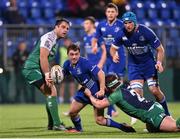5 November 2015; Charlie Rock, Leinster A, is tackled by Jason Harris-Wright, Connacht Eagles. Interprovincial Fixture, Leinster A v Connacht Eagles. Donnybrook Stadium, Donnybrook, Dublin. Picture credit: Matt Browne / SPORTSFILE
