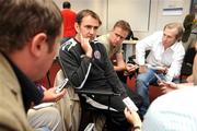 20 July 2009; Bohemian F.C. manager Pat Fenlon during a press briefing ahead of their Champions League Match against Red Bull Salzburg on Wednesday. Dublin City University Sports Centre, Glasnevin, Dublin. Picture credit: Pat Murphy / SPORTSFILE