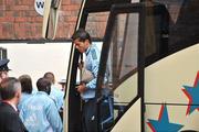 20 July 2009; Cristiano Ronaldo, Real Madrid, arriving off the team coach ahead of the game against Shamrock Rovers. Soccer Friendly, Shamrock Rovers v Real Madrid, Tallaght Stadium, Dublin. Picture credit: David Maher / SPORTSFILE