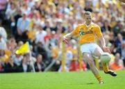 19 July 2009; Paddy Cunningham, Antrim, kicks a free. GAA Football Ulster Senior Championship Final, Tyrone v Antrim, St Tighearnach's Park, Clones, Co. Monaghan. Picture credit: Brian Lawless / SPORTSFILE