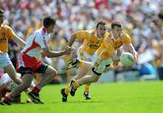 19 July 2009; Justin Crozier, Antrim, in action against Philip Jordan, Tyrone. GAA Football Ulster Senior Championship Final, Tyrone v Antrim, St Tighearnach's Park, Clones, Co. Monaghan. Picture credit: Brian Lawless / SPORTSFILE