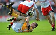 19 July 2009; Aodhan Gallagher, Antrim, in action against Ryan McMenamin, Tyrone. GAA Football Ulster Senior Championship Final, Tyrone v Antrim, St Tighearnach's Park, Clones, Co. Monaghan. Picture credit: Brian Lawless / SPORTSFILE
