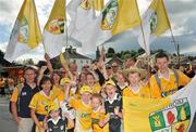19 July 2009; Antrim fans on their way to the match. GAA Football Ulster Senior Championship Final, Tyrone v Antrim, St Tighearnach's Park, Clones, Co. Monaghan. Picture credit: Brian Lawless / SPORTSFILE