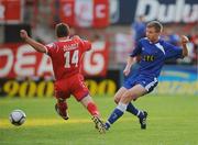 21 July 2009; Tony Craig, Millwall, in action against Ray Scully, Shelbourne. Soccer Friendly, Shelbourne v Millwall, Tolka Park, Drumcondra, Dublin. Picture credit: Brian Lawless / SPORTSFILE