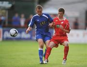21 July 2009; Andy Frampton, Millwall, in action against Shane Dowling, Shelbourne. Soccer Friendly, Shelbourne v Millwall, Tolka Park, Drumcondra, Dublin. Picture credit: Brian Lawless / SPORTSFILE