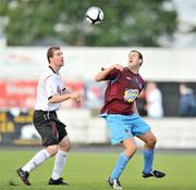 24 July 2009; Guy Bates, Drogheda United, in action against Liam Burns, Dundalk. League of Ireland Premier Division, Dundalk v Drogheda United, Oriel Park, Dundalk, Co. Louth. Picture credit: David Maher / SPORTSFILE