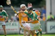 25 July 2009; Shane Dooley, Offaly, in action against Aaron Graffin, Antrim. GAA Hurling All-Ireland Senior Championship Relegation, Round 1, Antrim v Offaly, Parnell Park, Dublin. Picture credit: Damien Eagers / SPORTSFILE