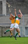 25 July 2009; Conor Mahon, Offaly, in action against,  Johnny Campbell, Antrim. GAA Hurling All-Ireland Senior Championship Relegation, Round 1, Antrim v Offaly, Parnell Park, Dublin. Picture credit: Damien Eagers / SPORTSFILE