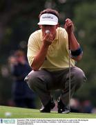 September 1998; Ireland's Padraig Harrington kisses his ball prior to a putt at the 9th during the European Open at the K Club in Straffan, Co.Kildare.  Golf. Picture credit; brendan Moran/SPORTSFILE.