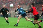 18 September 1994; Paul Curran of Dublin in action against Gregory McCartan of Down during the All-Ireland Senior Football Championship Final between Dublin and Down at Croke Park, Dublin. Photo by David Maher/Sportsfile