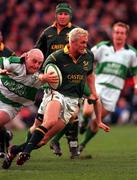 19 November 2000; Percy Montgomery of South Africa in action against Keith Wood of Ireland during the International rugby friendly match between Ireland and South Africa at Lansdowne Road in Dublin. Photo by Matt Browne/Sportsfile