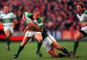 19 November 2000; Peter Stringer of Ireland in action against Joost Van Der Westhuizen of South Africa during the International rugby friendly match between Ireland and South Africa at Lansdowne Road in Dublin. Photo by Matt Browne/Sportsfile