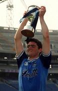 7 May 2000; Dublin captain Sean Brehony lifts the cup following his side's victory during the All-Ireland Vocational Schools Championship Final match between Dublin and Tyrone at Croke park in Dublin. Photo by Ray McManus/Sportsfile