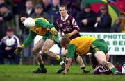 19 November 2000; James Lardener of Corofin left, and team-mate Michael Comer, right, during the AIB Connacht Club Football Championship Final between Crossmolina and Corofin at St Tiernan's Park, Crossmolina in Mayo. Photo by Ray McManus/Sportsfile