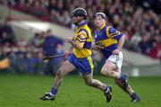 19 November 2000; Martin Conlon of Sixmilebridge during the AIB Munster Senior Hurling Club Championship Semi-Final match between Patrickswell and Sixmilebridge at the Gaelic Grounds in Limerick. Photo by Damien Eagers/Sportsfile
