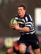 22 January 2000; Brian O'Driscoll of Blackrock College during the AIB All-Ireland League Division 2 match between Blackrock College and Belfast Harlequins at Stradbrook in Dublin. Photo by Damien Eagers/Sportsfile