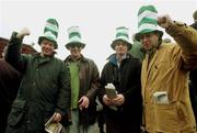 17 March 1998; Irish fans on St Patrick's Day at the Cheltenham Racing Festival at Prestbury Park in Cheltenham, England. Photo by Matt Browne/Sportsfile
