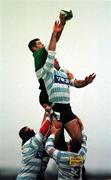 7 November 1998: Jimmy Duffy of Connacht contests a lineout with Emmanuel Lunardi of Racing Club during the The European Shield match between Connacht and Racing Club at Sportsground in Galway. Photo by Matt Browne/Sportsfile