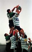 7 November 1998: Jimmy Duffy of Connacht contests a lineout with Emmanuel Lunardi of Racing Club during the The European Shield match between Connacht and Racing Club at Sportsground in Galway. Photo by Matt Browne/Sportsfile