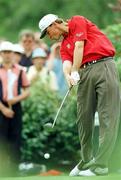 5 July 1997; Thomas Bjorn of Denmark drives from the first tee box during the third round of the Murphy's Irish Open Golf Championship at Druid's Glen Golf Course in Wicklow. Photo by Brendan Moran/Sportsfile