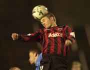 5 January 2001; Anthony Hopper of Bohemians during the FAI Harp Lager Cup Second Round match between Bohemians and Drogheda United at Dalymount Park in Dublin. Photo by David Maher/Sportsfile