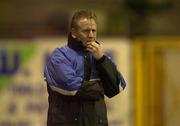 7 January 2001; Monaghan United manager Bobby Browne during the FAI Harp Lager Cup Second Round match between Shelbourne and Monaghan United at Tolka Park in Dublin. Photo by David Maher/Sportsfile