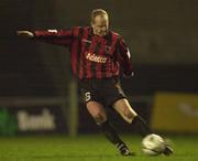 5 January 2001; Dave Hill of Bohemians during the FAI Harp Lager Cup Second Round match between Bohemians and Drogheda United at Dalymount Park in Dublin. Photo by David Maher/Sportsfile