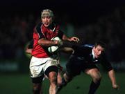 28 October 2000; Mike Mullins of Munster in action against Matt Perry of Bath during the Heineken European Cup Pool 4 Round 4 match between Bath and Munster and the Recreation Ground in Bath, England. Photo By Matt Browne/Sportsfile
