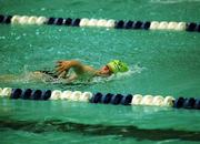 30 June 1999; Brid Lynch from Dublin on her way to winning the 100 meters Freestyle for Ireland during the 1999 Special Olympics World Summer Games in Raleigh, North Carolina, USA. Photo by Ray McManus/Sportsfile