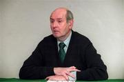 10 January 2001; Dublin County Board Vice Chairman Sean O'Mahony during a Dublin County Board meeting in Dublin. Photo by Damien Eagers/Sportsfile