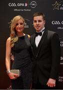 6 November 2015; Keith Carmody, Kerry, and Rachel McElligott arrive at the GAA GPA All-Star Awards 2015 Sponsored by Opel. Convention Centre, Dublin. Picture credit: Brendan Moran / SPORTSFILE