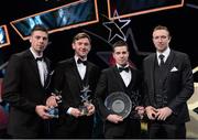 6 November 2015; Kerry players, from left, Shane Nolan, John Egan, Keith Carmody and Pat Kelly with their Christy Ring Champions 15 Awards at the GAA GPA All-Star Awards 2015 Sponsored by Opel. Convention Centre, Dublin. Picture credit: Piaras Ó Mídheach / SPORTSFILE