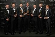 6 November 2015; Kilkenny players, left to right, Ger Aylward, Cillian Buckley, TJ Reid, Michael Fennelly, Paul Murphy, Joey Holden, and Richie Hogan, with their GAA GPA All-Star Awards at the GAA GPA All-Star Awards 2015 Sponsored by Opel. Convention Centre, Dublin. Photo by Sportsfile