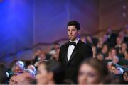6 November 2015; Dublin footballer Rory O'Carroll makes his way to the stage to receive his award at the GAA GPA All-Star Awards 2015 Sponsored by Opel. Convention Centre, Dublin. Picture credit: Brendan Moran / SPORTSFILE