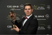 6 November 2015; Lee Keegan, Mayo, with his GAA GPA All-Star Award at the GAA GPA All-Star Awards 2015 Sponsored by Opel. Convention Centre, Dublin. Photo by Sportsfile