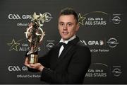 6 November 2015; Diarmuid O'Connor, Mayo, with his Young Footballer of the Year Award at the GAA GPA All-Star Awards 2015 Sponsored by Opel. Convention Centre, Dublin. Photo by Sportsfile