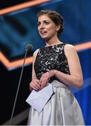 6 November 2015; MC Joanne Cantwell during the GAA GPA All-Star Awards 2015 Sponsored by Opel. Convention Centre, Dublin. Picture credit: Brendan Moran / SPORTSFILE