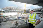 22 July 2009; Martin Murphy, Aviva Stadium Director, Lansdowne Road Stadium Development Company on-site at the redevelopment of The Aviva Stadium, formerly Lansdowne Road. The Aviva Stadium is due to open in April 2010. Aviva Stadium, Lansdowne Road, Dublin. Picture credit: Matt Browne / SPORTSFILE