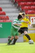 25 July 2009; Sandra Mulhall, St. Francis, in action against Kim Flood, St Catherine's LFC. FAI Umbro Women's Senior Cup Final, FAI Umbro Women's Senior Cup Final, St Catherine's LFC v St Francis, Richmond Park, Dublin. Picture credit: Ray Lohan / SPORTSFILE