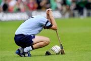 26 July 2009; Dublin's Michael Carton at the end of the game. GAA All-Ireland Senior Hurling Championship Quarter-Final, Dublin v Limerick, Semple Stadium, Thurles, Co. Tipperary. Picture credit: Ray McManus / SPORTSFILE