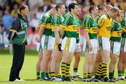 26 July 2009; Kerry manager Jack O'Connor stands alongside his players during the national anthem before the game. GAA All-Ireland Senior Football Championship Qualifier Round 4, Antrim v Kerry, O'Connor Park, Tullamore, Co. Offaly. Picture credit: Brendan Moran / SPORTSFILE